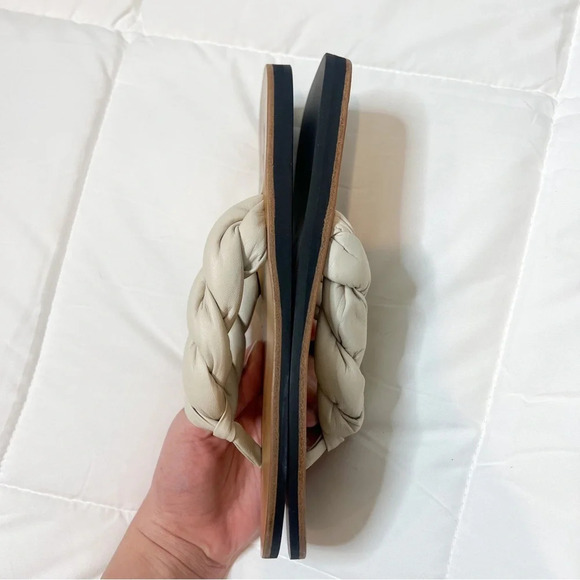 Flattered Blanche Leather Creme Sandals - Picture 5 of 10